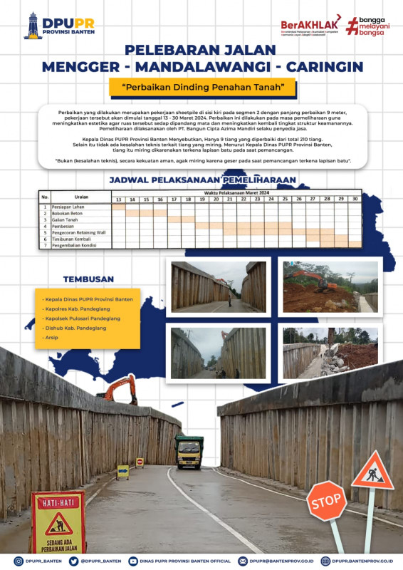 Tiang Penyangga Tanjakan Bangangah Diperbaiki, Rampung H-10 Lebaran