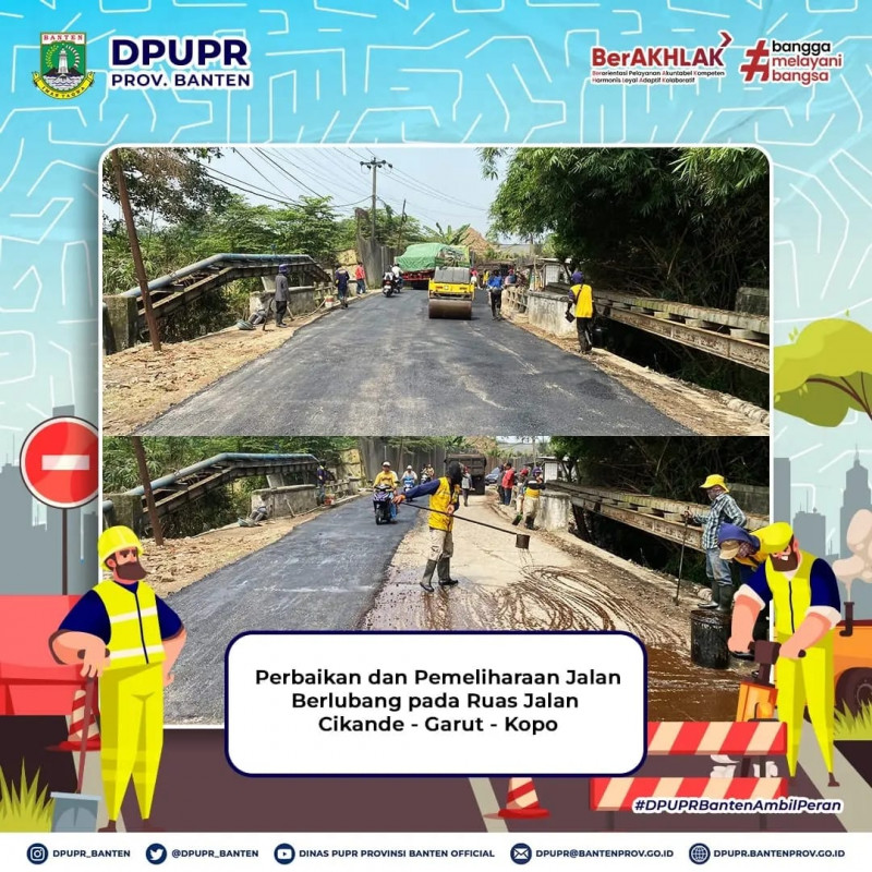 Perbaikan dan pemeliharan pada ruas Jalan Cikande - Garut - Kopo
