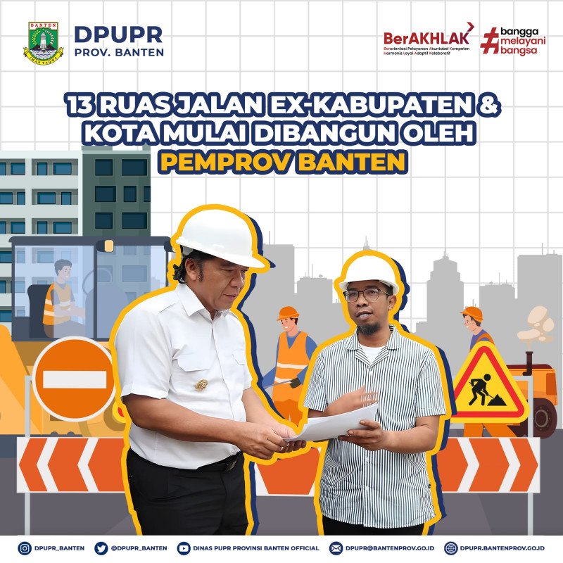 13 Ruas Jalan Ex-Kabupaten dan Kota mulai dibangun oleh Pemprov Banten