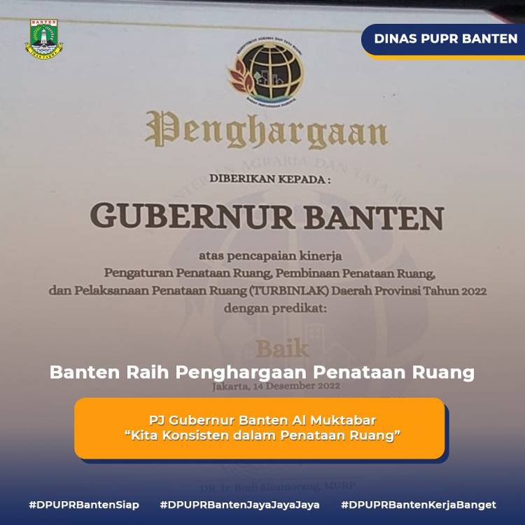 Banten Raih Penghargaan Penataan Ruang