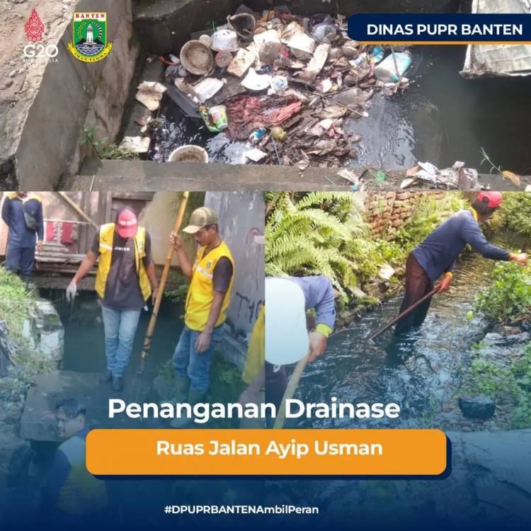 Penanganan Drainase Ruas Jalan Ayip Usman Kota Serang