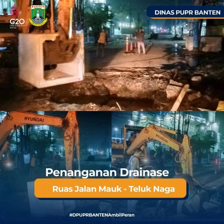 Penanganan Drainase Ruas Jalan Mauk – Teluk Naga